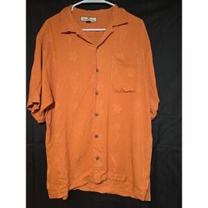 Tommy Bahama Relaxed  Mens 100% Silk Medium M Floral Hawaiian Girl Design Pocket